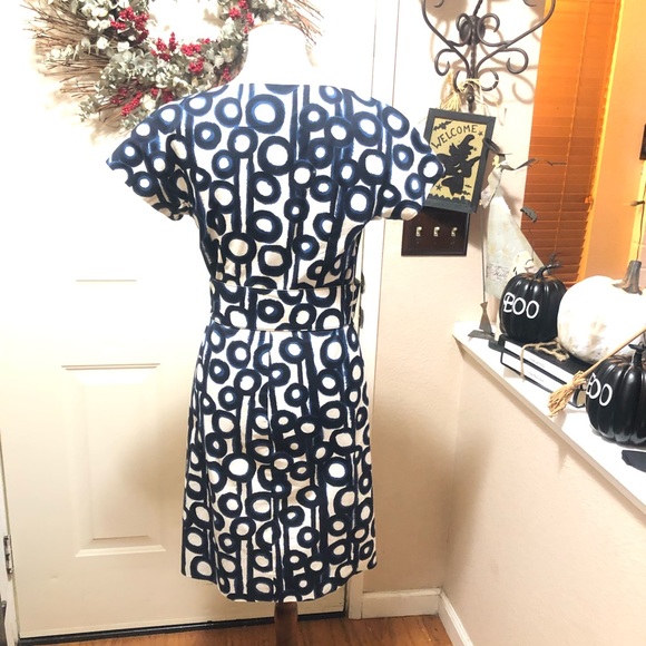 Beautiful Blues Circle Design Etcetera Midi Dress - Picture 7 of 8